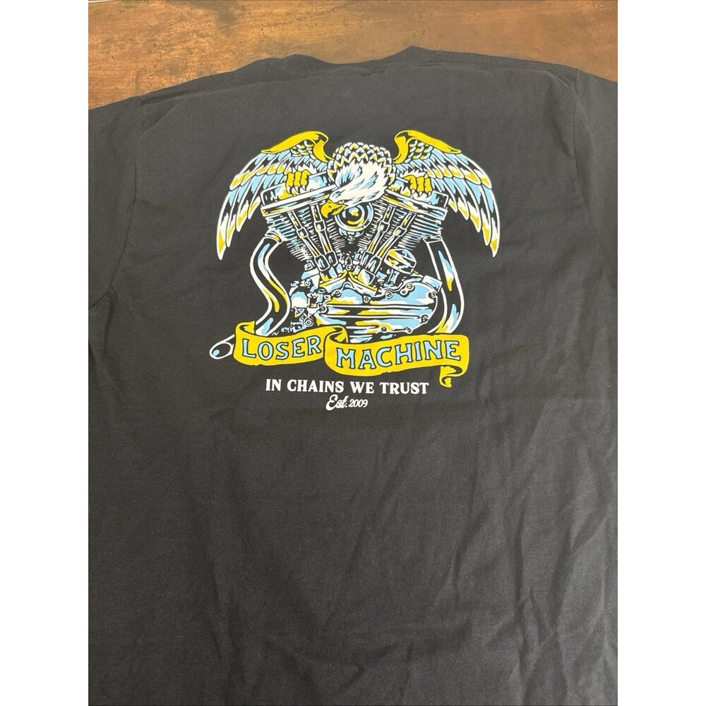 Loser Machine Company in Chains we trust shirt "eagle engine" grunge motorcycle
